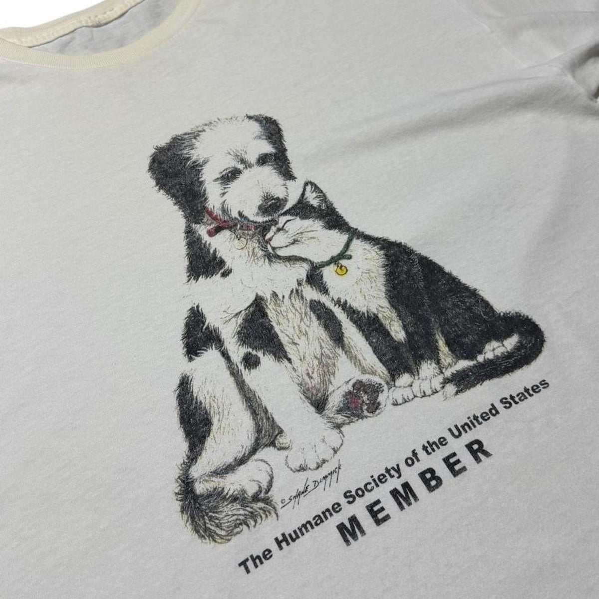 90s Humane Society Cat Dog Cute Animal Puppy Kitty Art Graphic T-shirt
