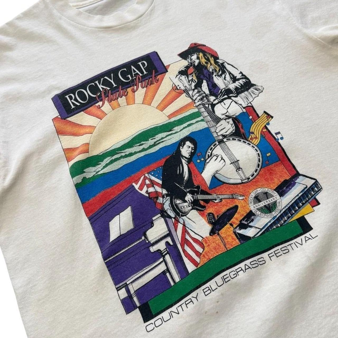 90s Rocky Gap Park USA Country Music Western Bluegrass Festival T-shirt
