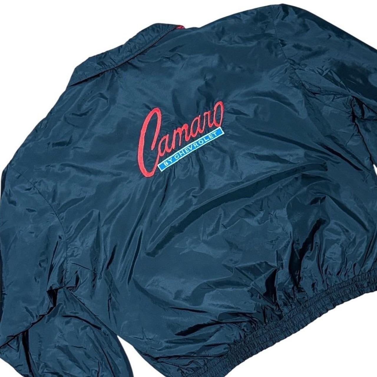 90s Chevrolet Camaro Car Embroidery Zip Windbreaker Racing Sports Jacket