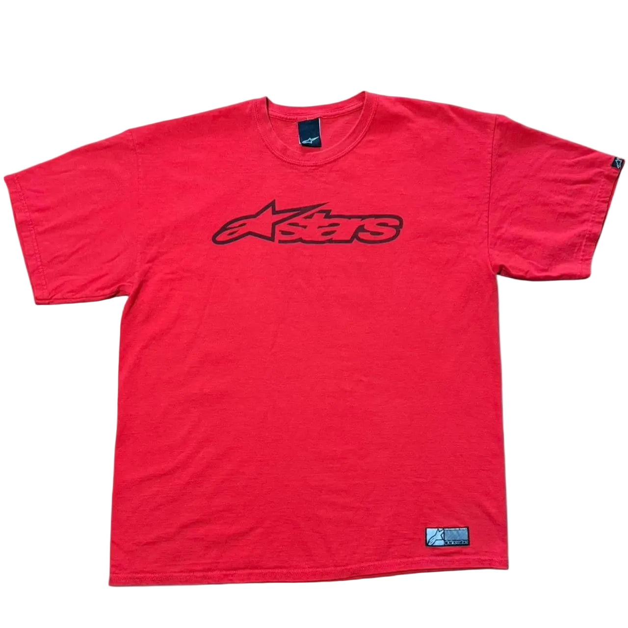 Y2K Alpinestars Snowboarding Sports Red Graphic Logo T-shirt
