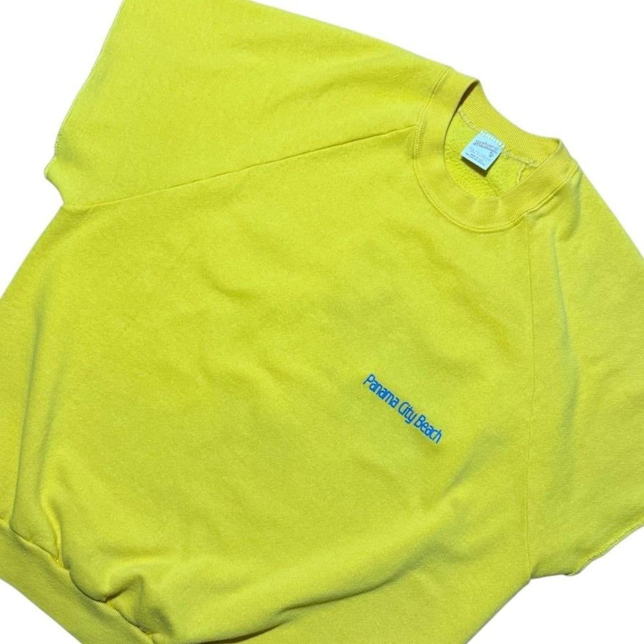 80s Panama City Beach Latitude 29 Ocean Surf Art Short Sleeve Crewneck