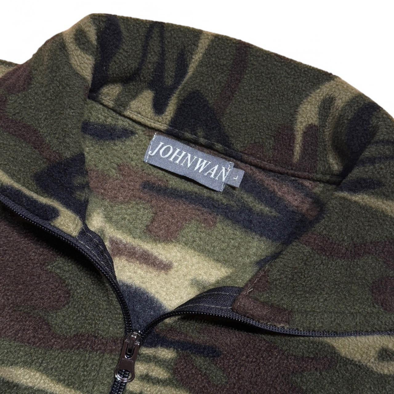Green Camouflage Fleece Zip-Up