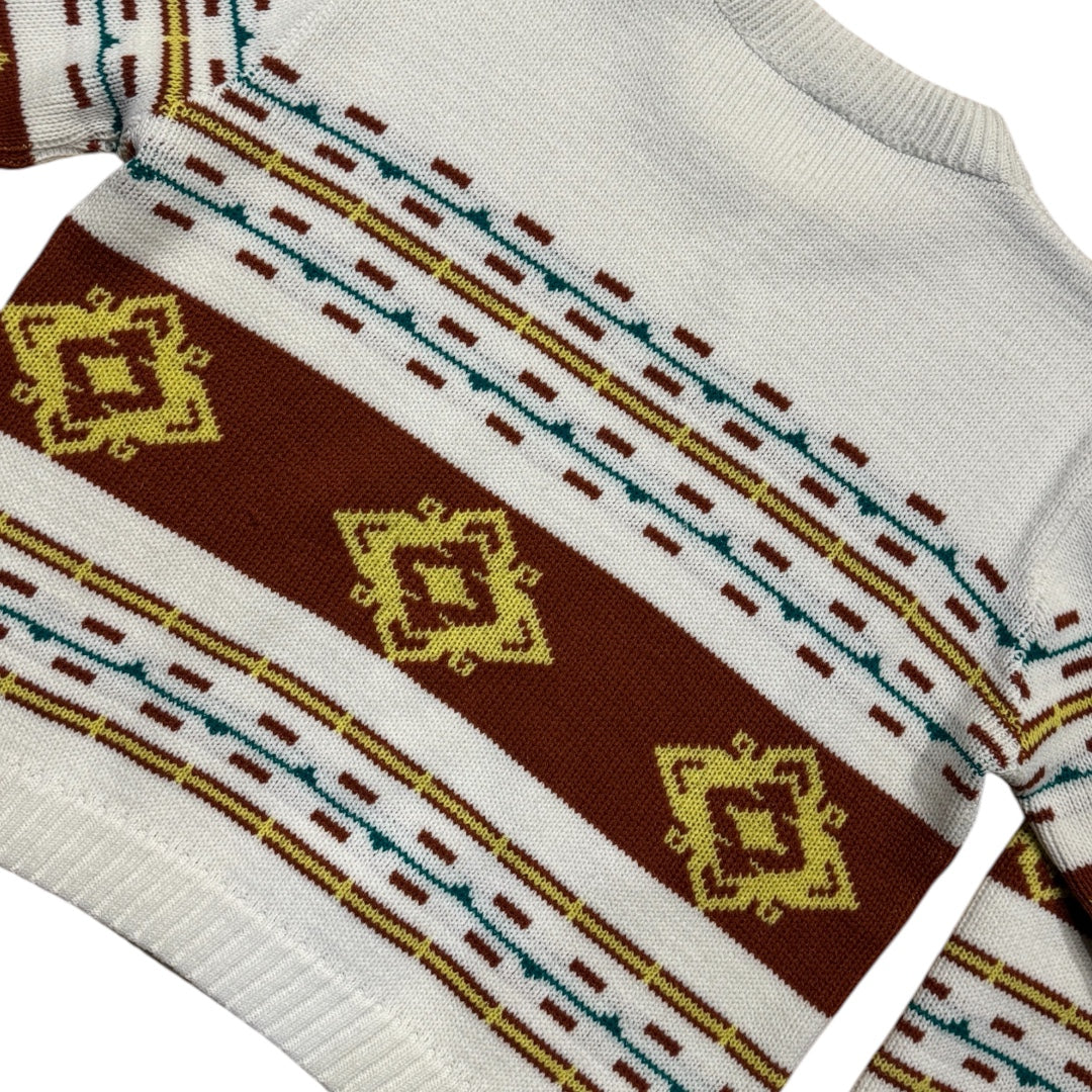 80s Acrylyic Knit Pattern Sweater