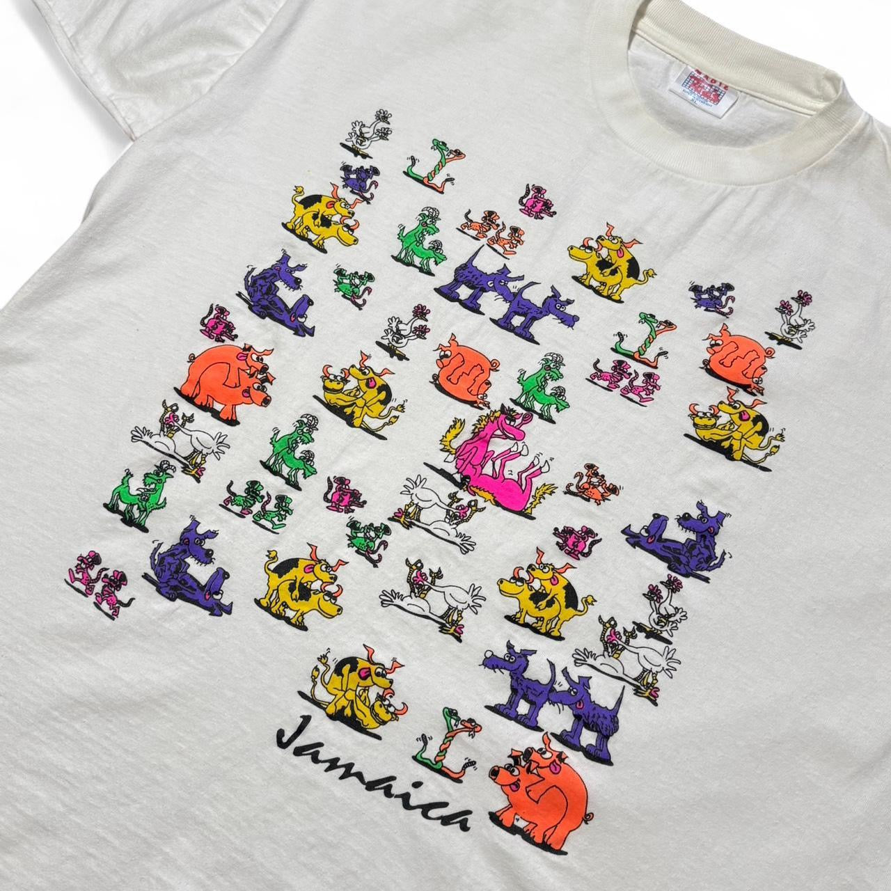 90s Sexy Animals Lewd Novelty Joke Jamaica Graphic Souvenir Tee