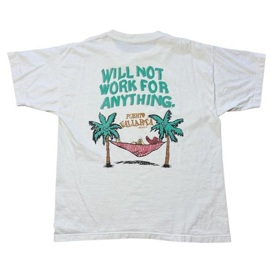 90s Will Not Work For Anything Funny Mexico Art Joke Graphic T-shirt