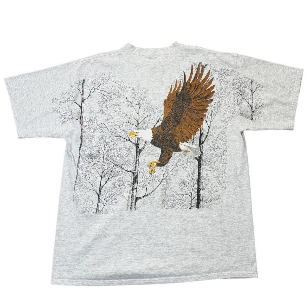 90s Bald Eagle Soaring Bird Wild Animal Aviary Nature Graphic T-shirt