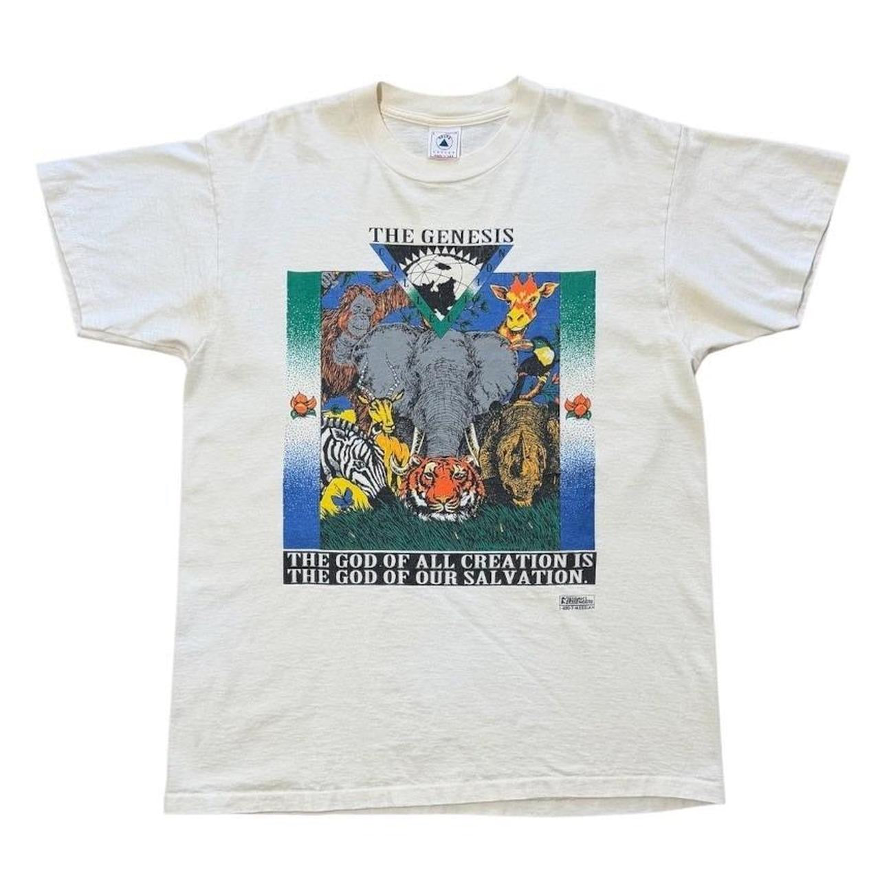 90s The Genesis God Creation Jesus Animal Jungle Nature Graphic T-shirt