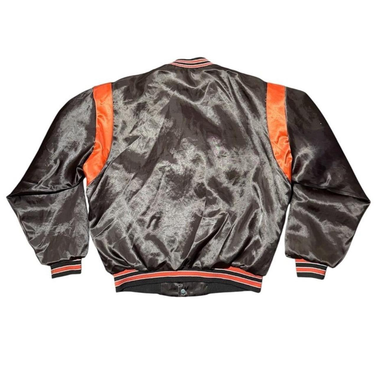80s Cleveland Browns NFL USA Football Satin Sports Varsity Bomber Jacket