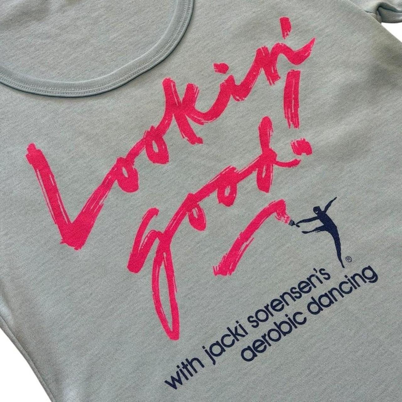 80s Jacki Sorensen Aerobic Dancing Instructor Fitness Scoop Neck T-Shirt