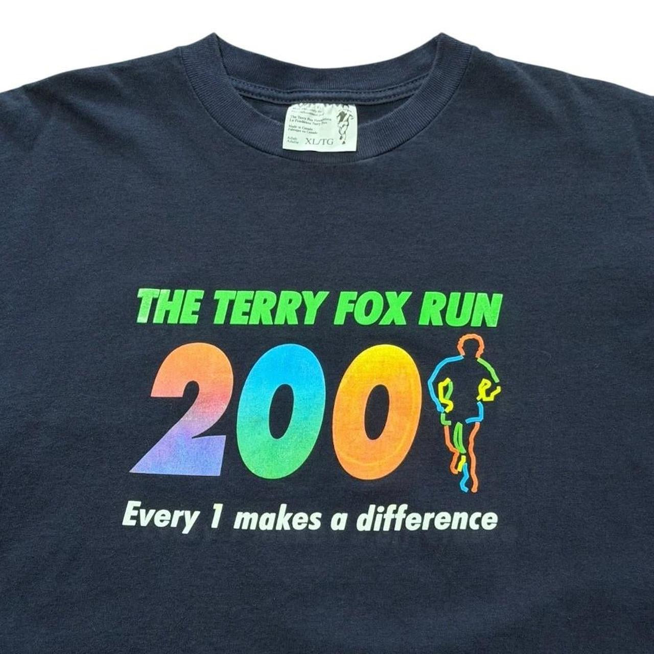 Y2K Terry Fox Foundation Marathon Running Fundraiser Graphic T-shirt