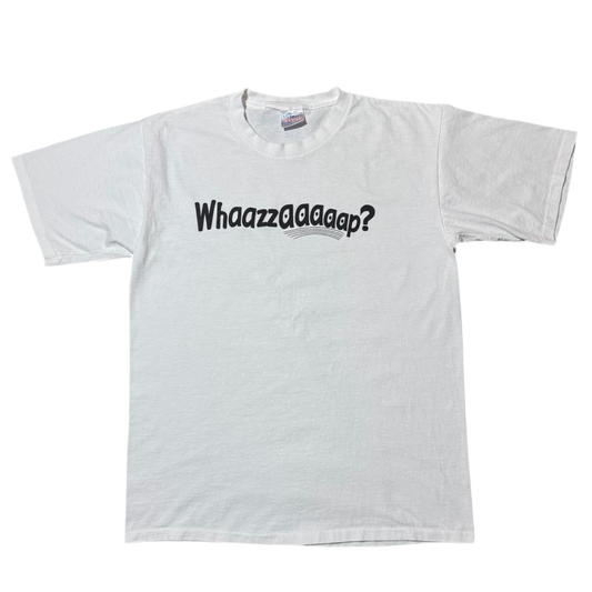 90s "Whazzzaaap?" Graphic Slogan Tee