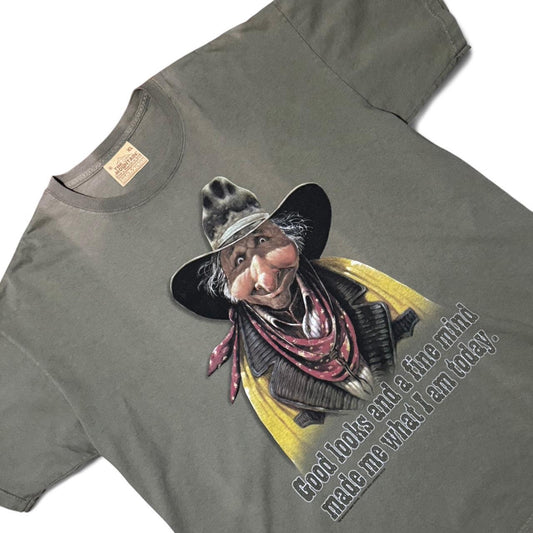 90s The Mountain Mike Scovel Handsome Old Man Novelty Joke Graphic Tee