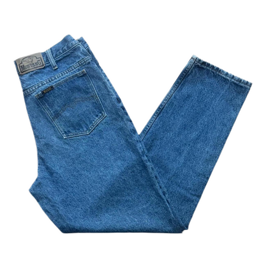 Vintage 90s Mustang Blue Wash Straight Leg Denim Jeans