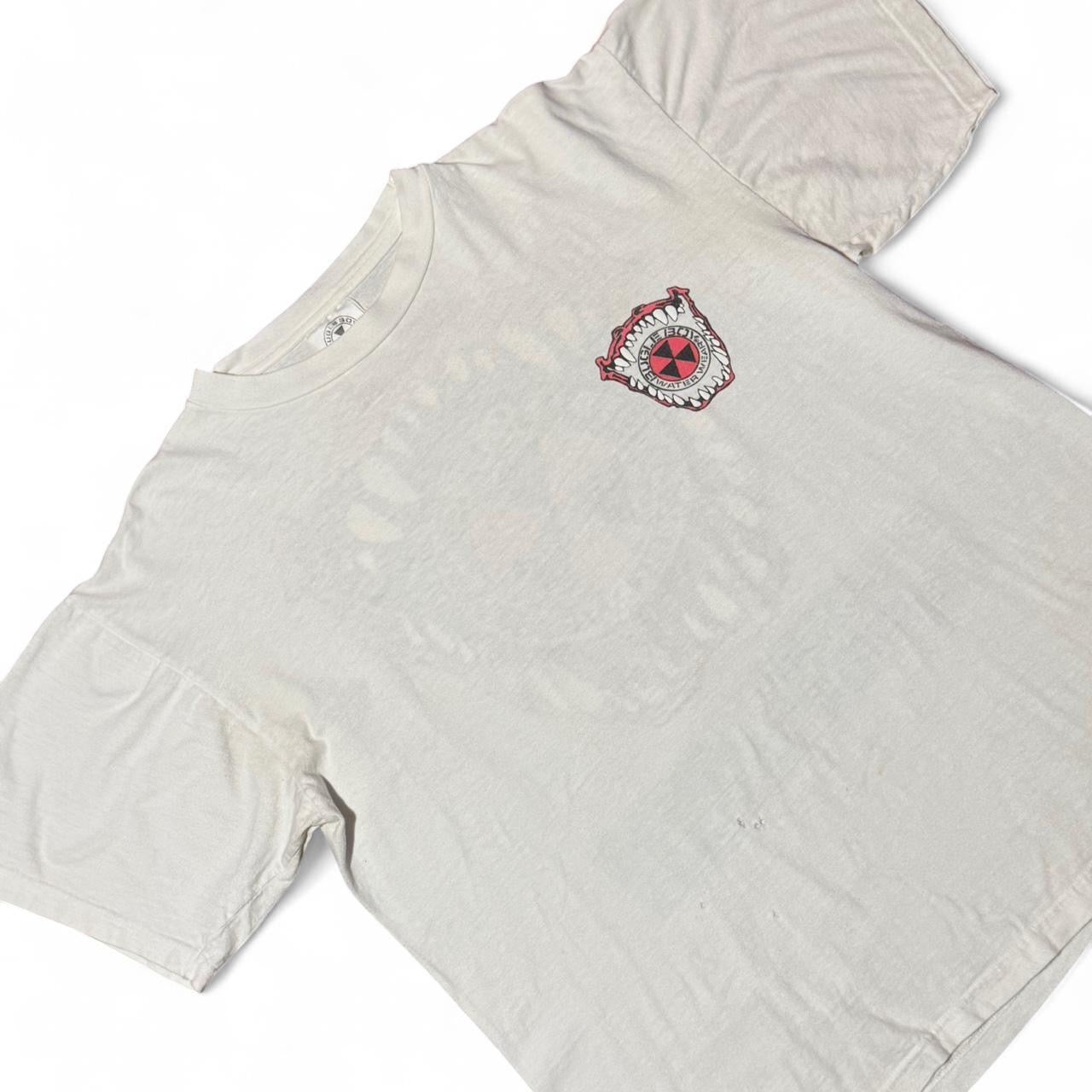 90s Puff Print Bugle Boy Water Wear Gator Teeth Graphic Surf Beach Tee