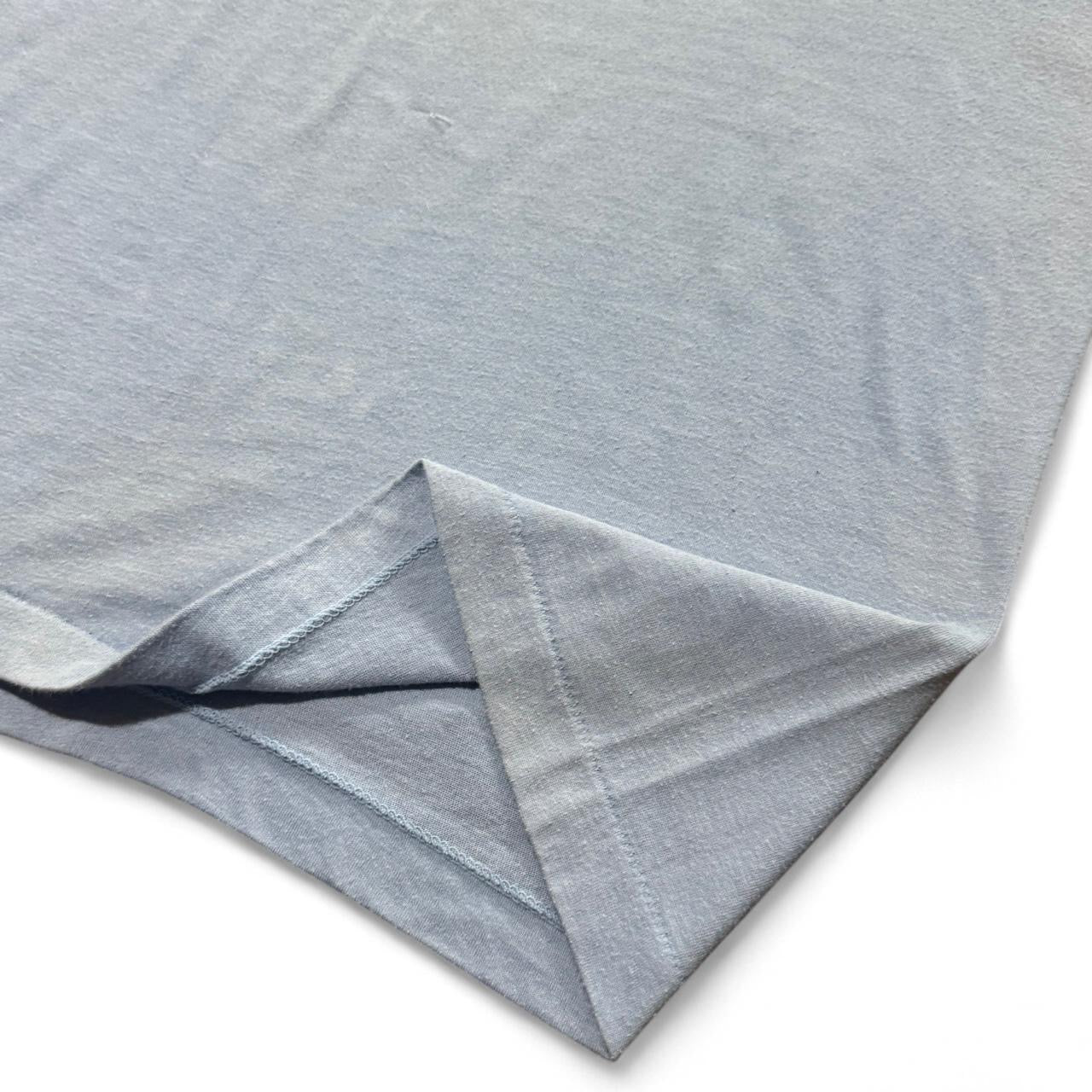 70s Baby Blue Felt Print MCFDA Sports Team Firefighters Joyce Tee