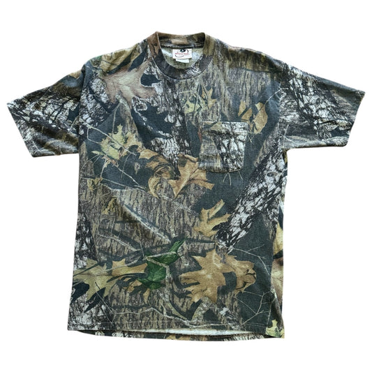 Y2K Mossy Oak Camouflage Pocket Tee