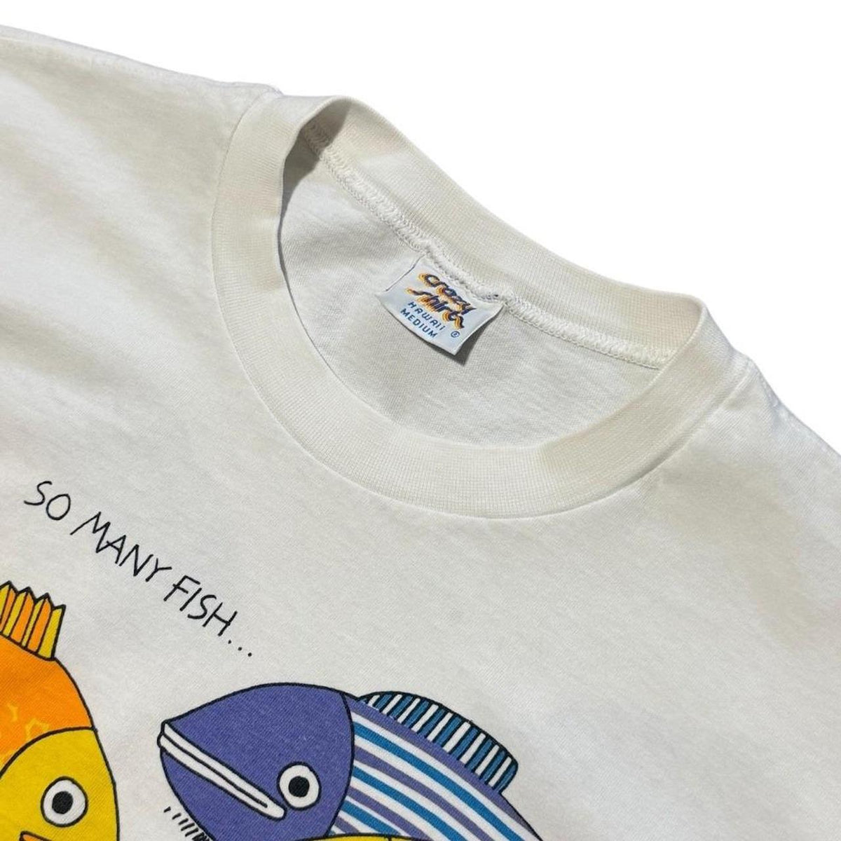 90s Crazy Shirts B. Kliban Cat So Many Fish Nature Art Graphic T-shirt