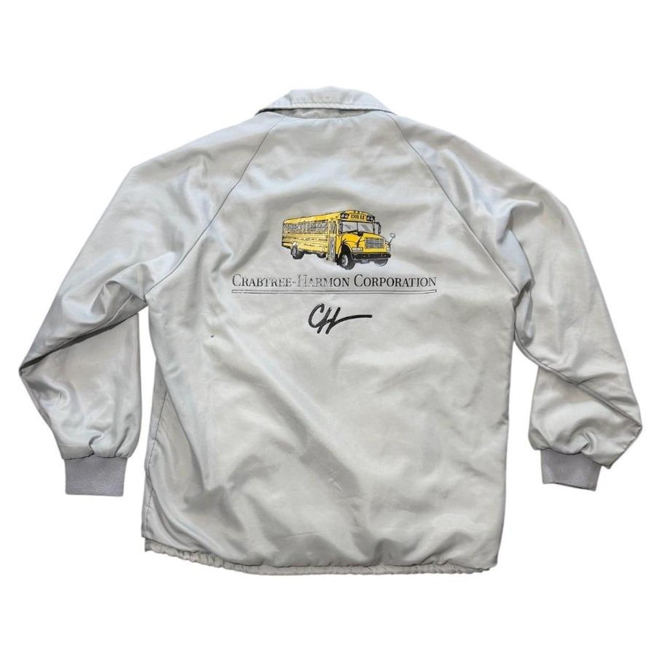 90s Westark USA Gray Crabtree-Harmon School Bus Graphic Coaches Jacket
