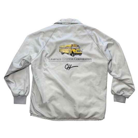 90s Westark USA Gray Crabtree-Harmon School Bus Graphic Coaches Jacket