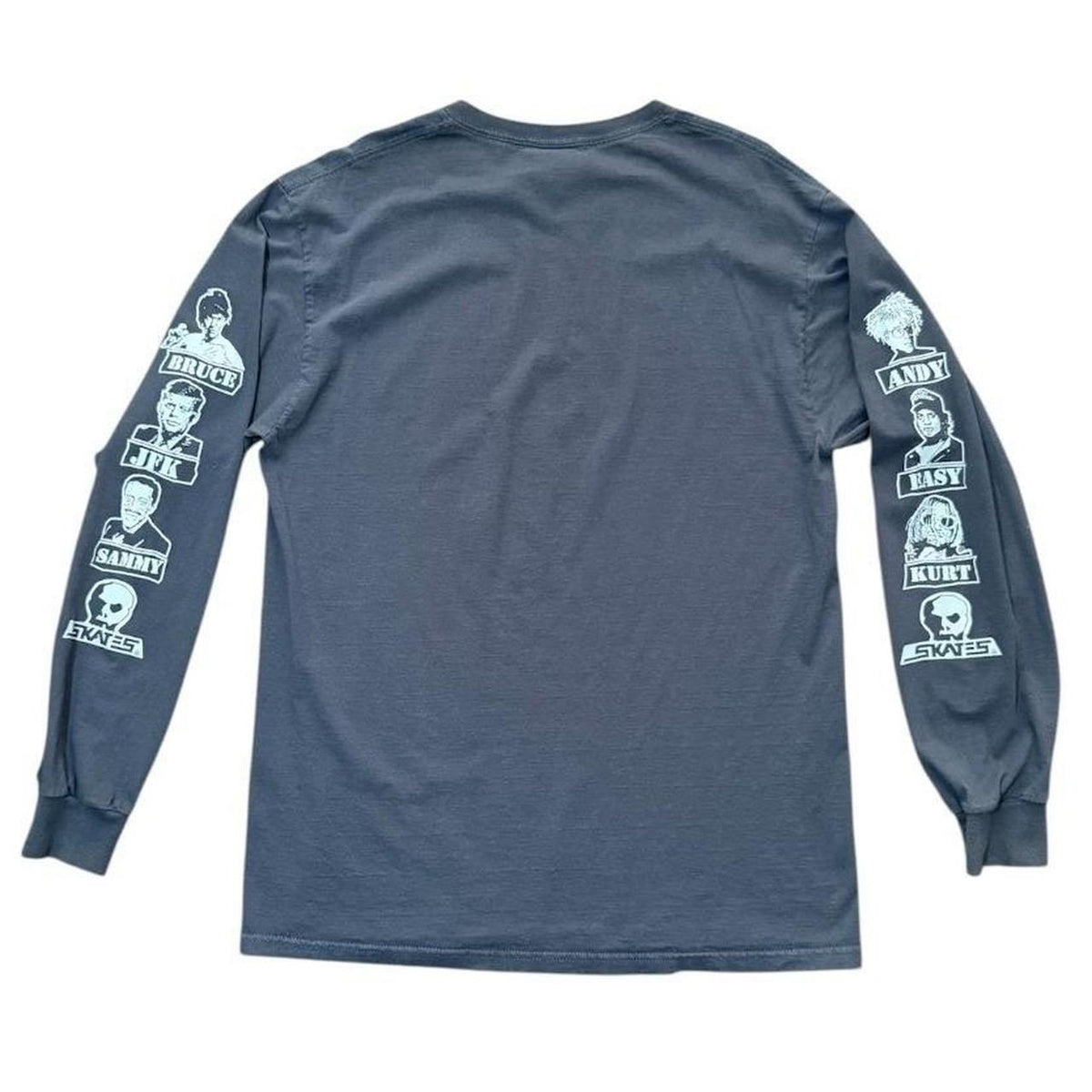 90s Skull Skates Famous Dead People Portraits Coffin Long Sleeve Shirt