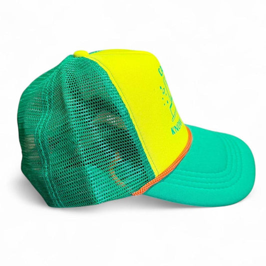1985 Camp Know Where Computer Tech Retro Mesh Trucker Hat