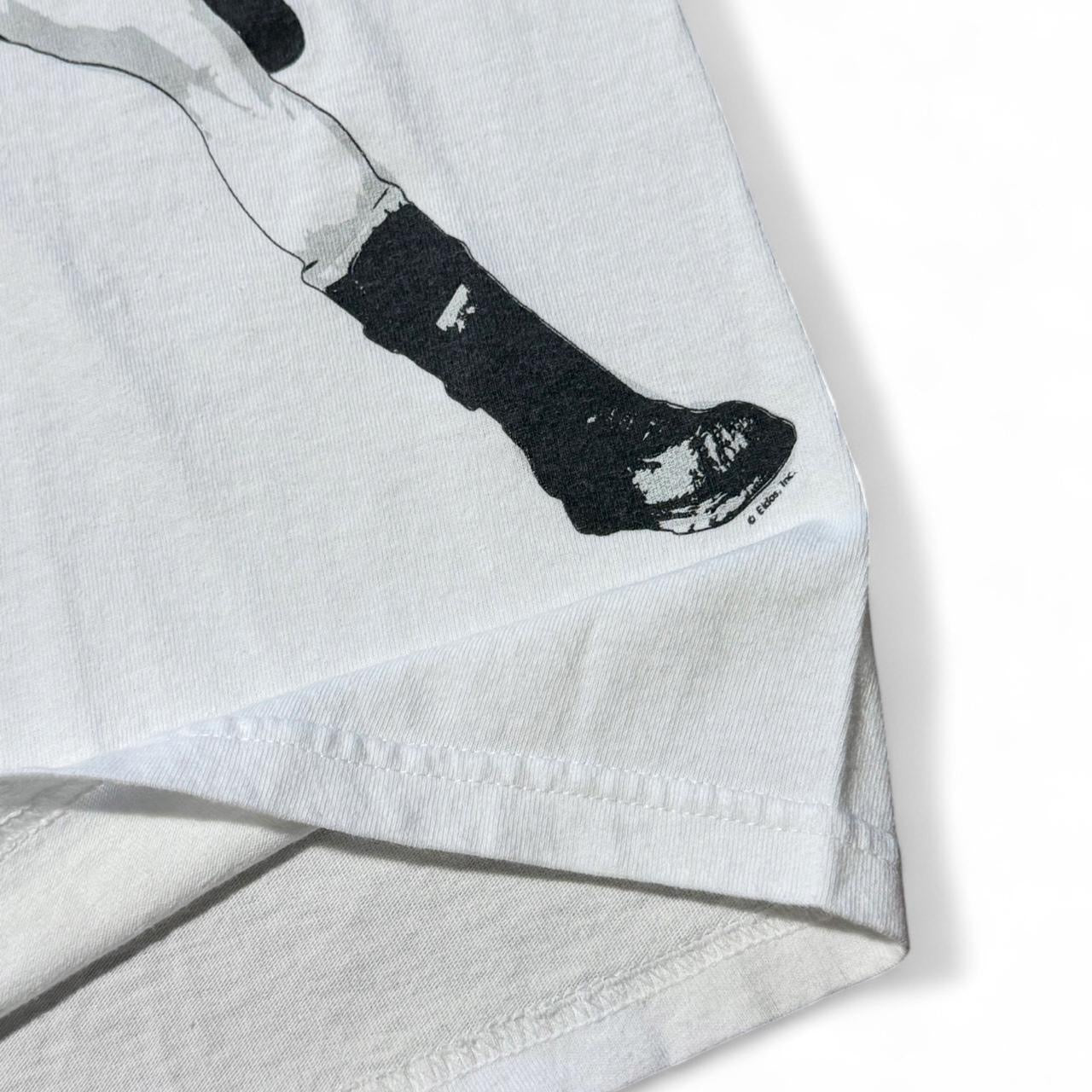 Vintage Y2K Tomb Raider White Lara Croft Video Game Crazy Promo T-shirt