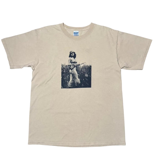Y2K Sexy Soldier Army Weapon Retro Female Graphic T-shirt