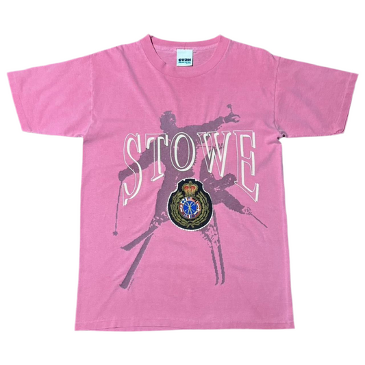 90s Stowe Vermont Ski Emblem Embroidery Tee