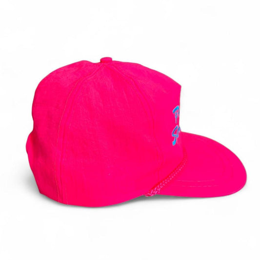 Vintage 90s Hot Pink Palm Springs Embroidered Baseball Snapback Hat