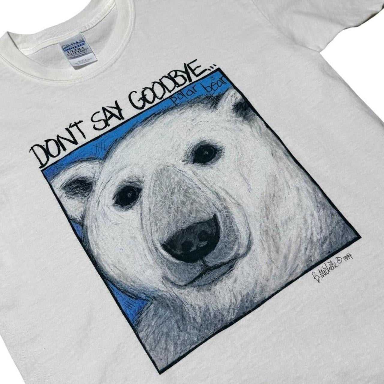 90s B Michelle Polar Bear Dont Say Goodbye Animal Nature Art T-Shirt