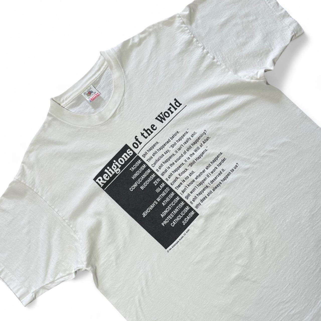 90s Religions of the World Novelty Joke Funny Humour Tee