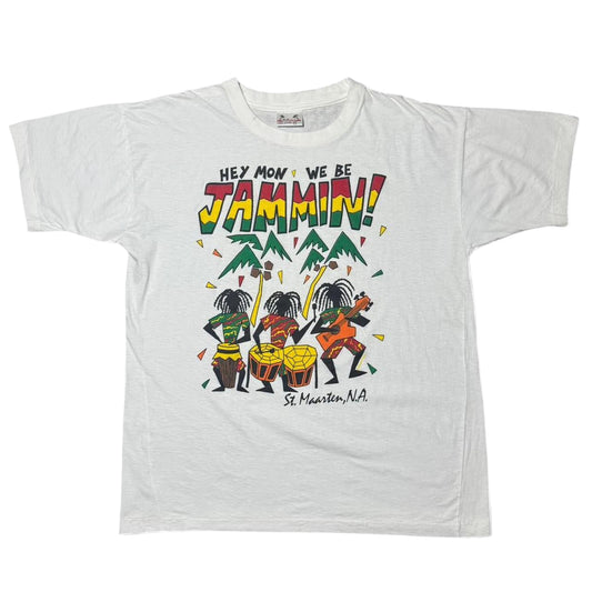 80s ‘Hey Mon We Be Jammin’ Reggae St. Maarten Souvenir Tee