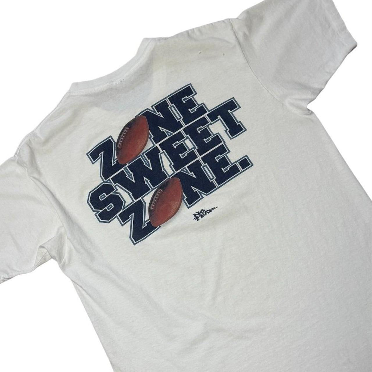 90s No Fear Football Sweet Zone Single Stitch Graphic Sports USA T-Shirt