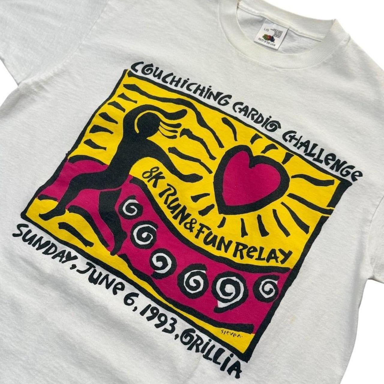 90s Orillia Marathon Cardio Challenge Running Race Souvenir Art T-shirt