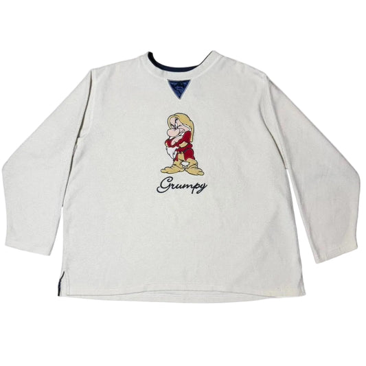 Y2K Disney Grumpy Snow White Embroidered Fleece Crewneck