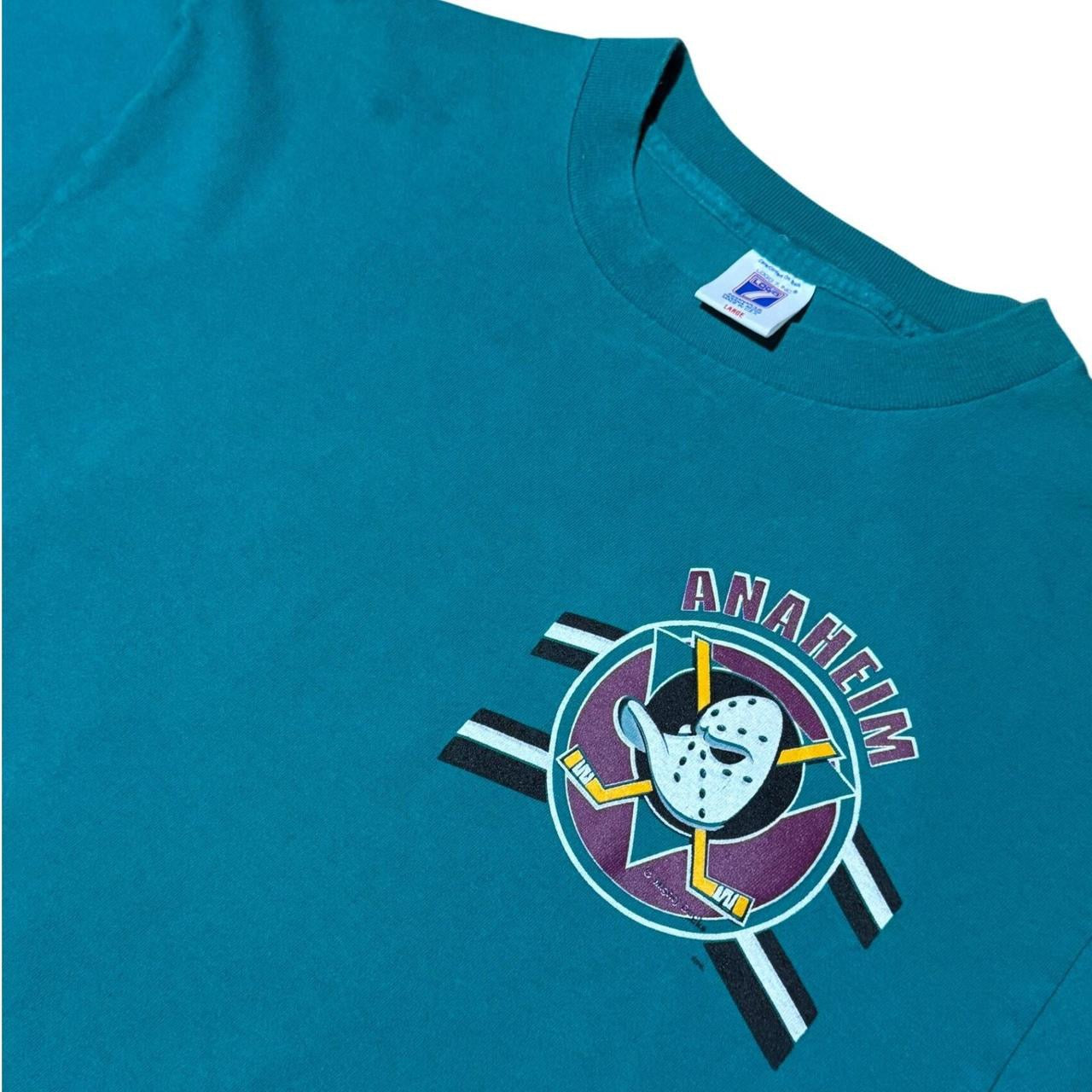 90s Anaheim Mighty Ducks NHL Hockey Sports Graphic Mask Logo 7 T-shirt