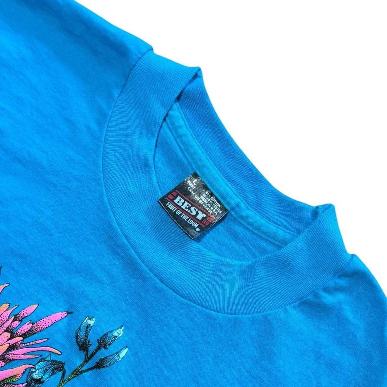 90s Arizona Hummingbird Flower Nature Floral Puff Print Graphic T-Shirt