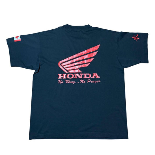 90s Honda Shadow Wing Canada Racing Auto Car Mechanic Kanji T-Shirt