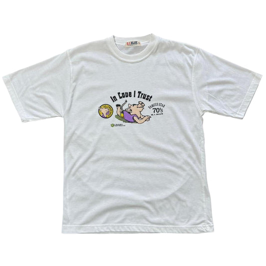 90s Hollywood GI Blue Men’s Club In Love I Trust Piggy VIP Collectors Tee