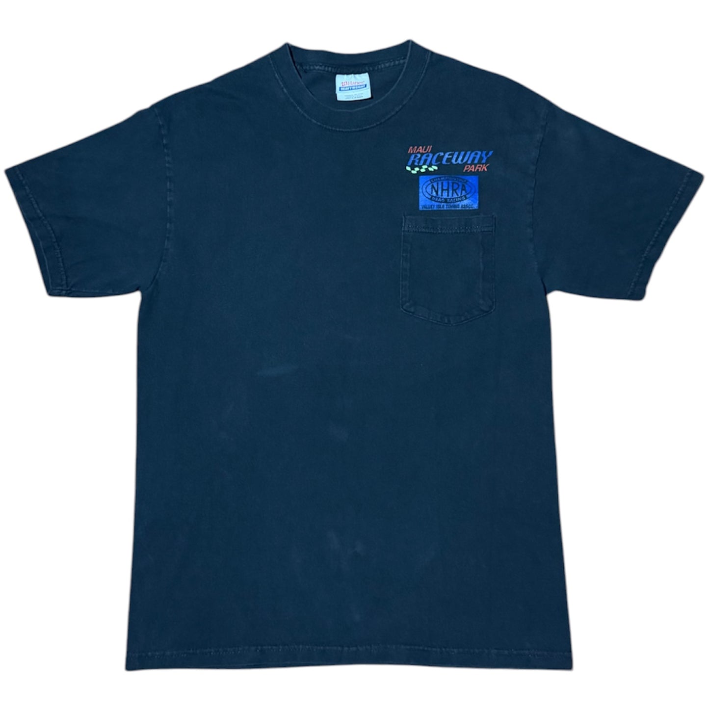 Y2K Maui Raceway Park NHRA 40th Anniversary Auto Cars Pocket T-Shirt
