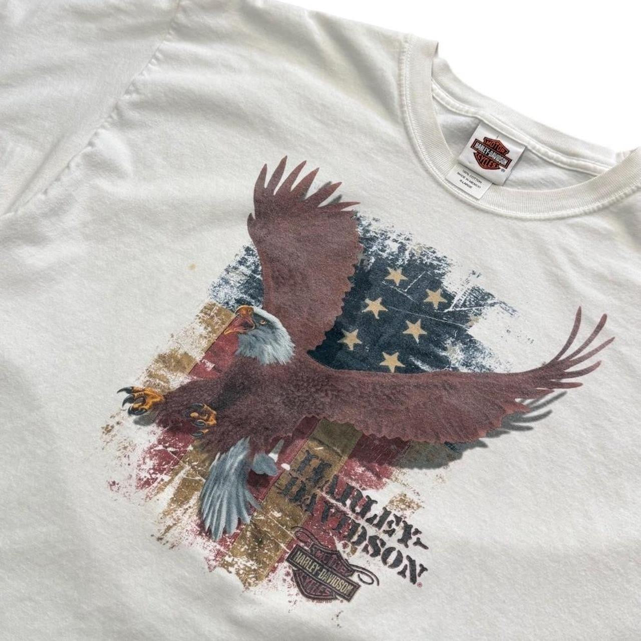 Y2K Harley Davidson Knoxville USA Motorcycle Biker Eagle Graphic T-Shirt