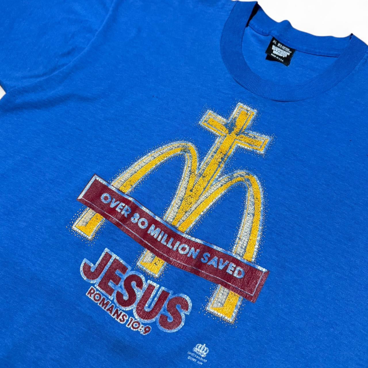 ‘88 Jesus McDonalds Romans 10:9 Parody Christian T-shirt