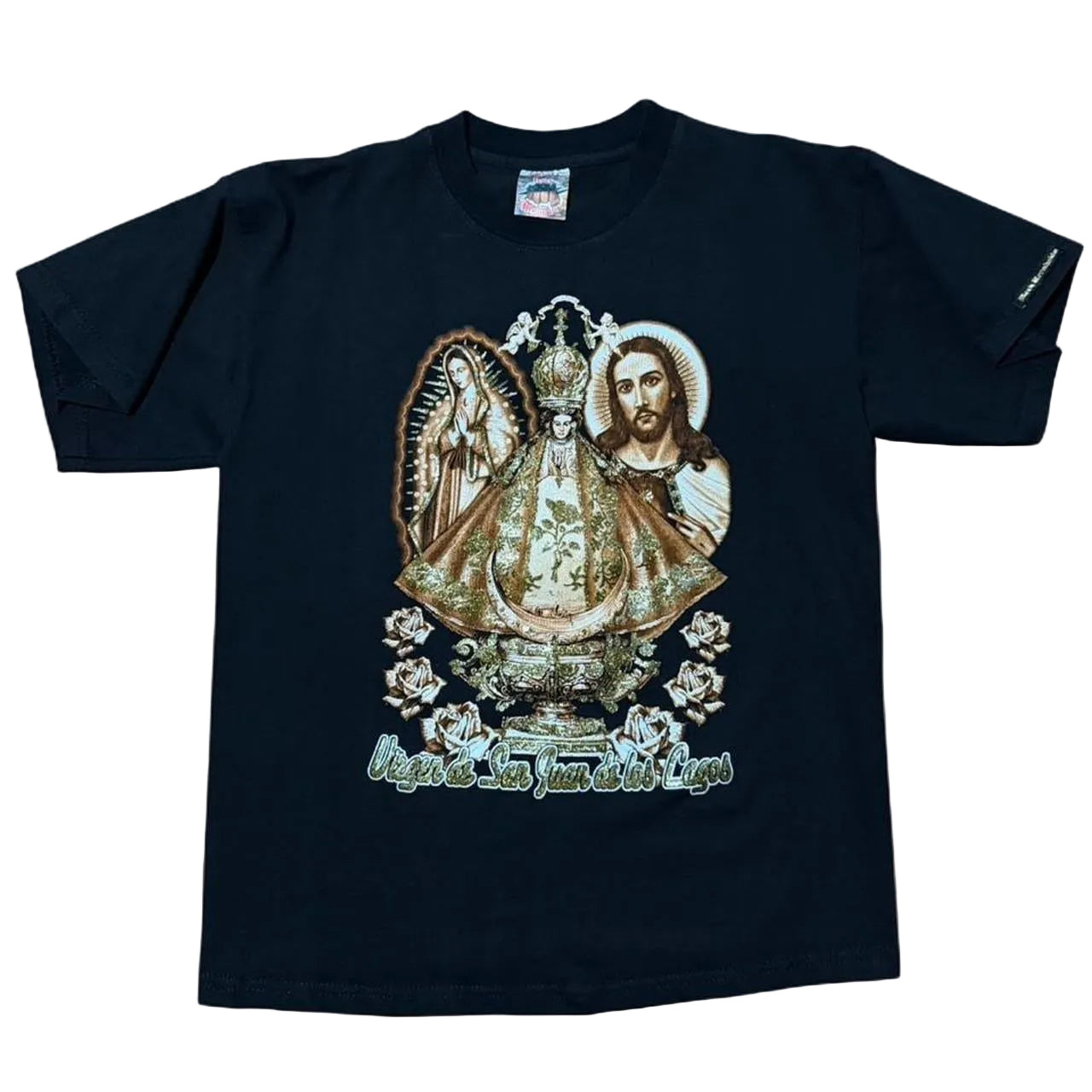 Y2K Virgen San Juan Los Lagos Religious Catholic Church Mexico Bible God T-shirt
