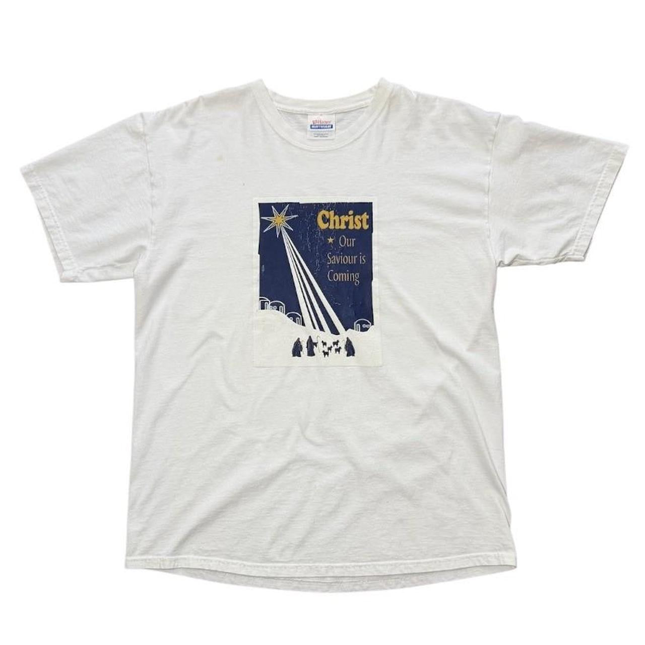 Y2K Jesus Christ Our Saviour Religion God Christian Church Bible T-Shirt