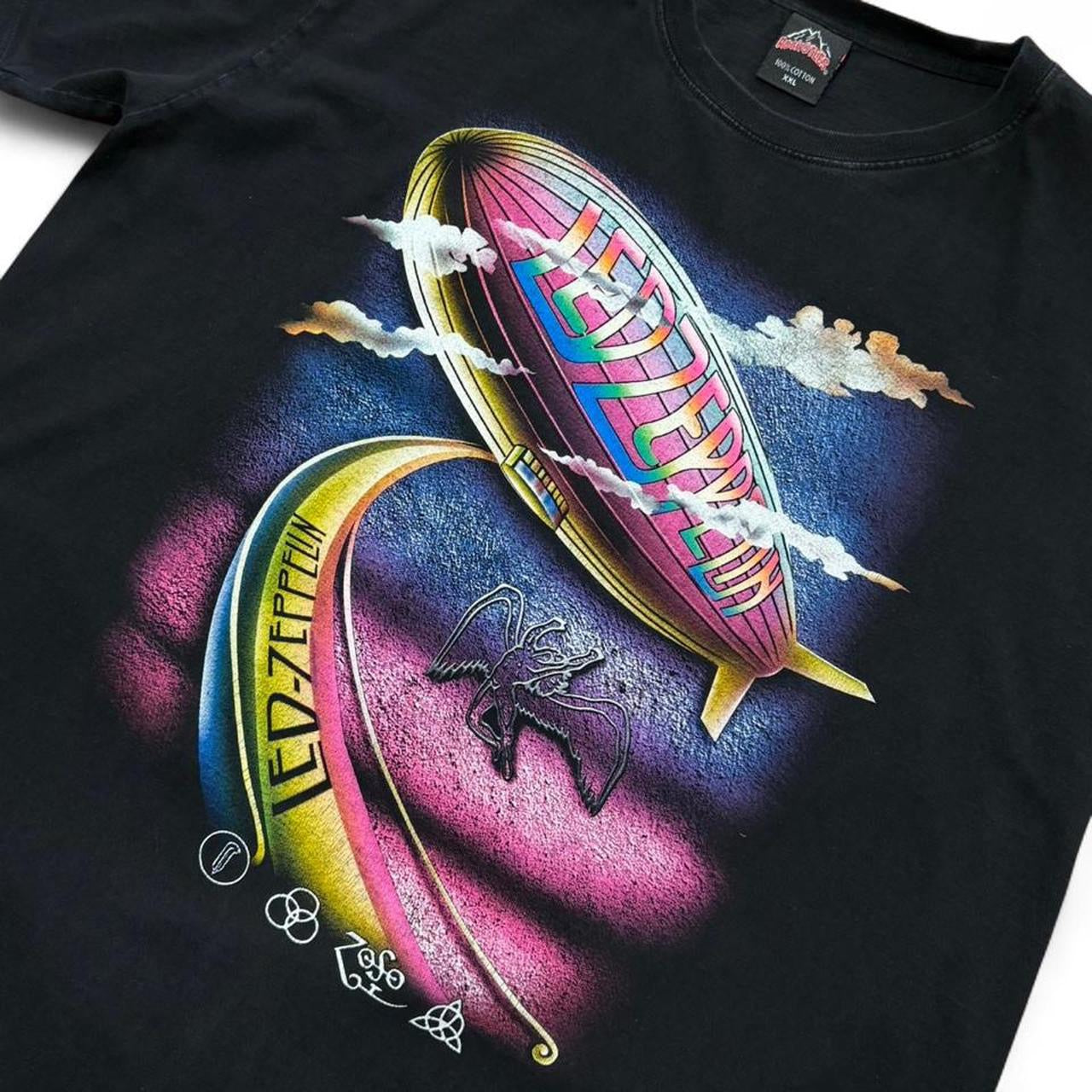 Y2K Led Zeppelin Blimp Icarus Swan Graphic Rock Band Music Merch T-Shirt