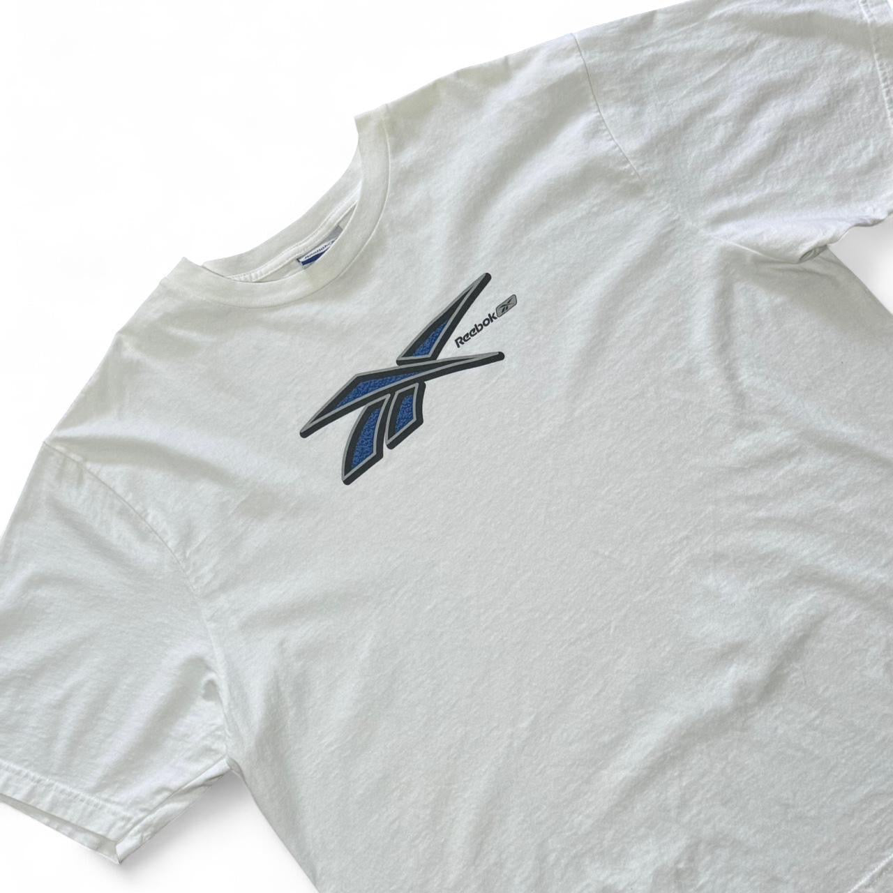 90s Puff Print Reebok Logo Spellout Graphic Sportswear Tee