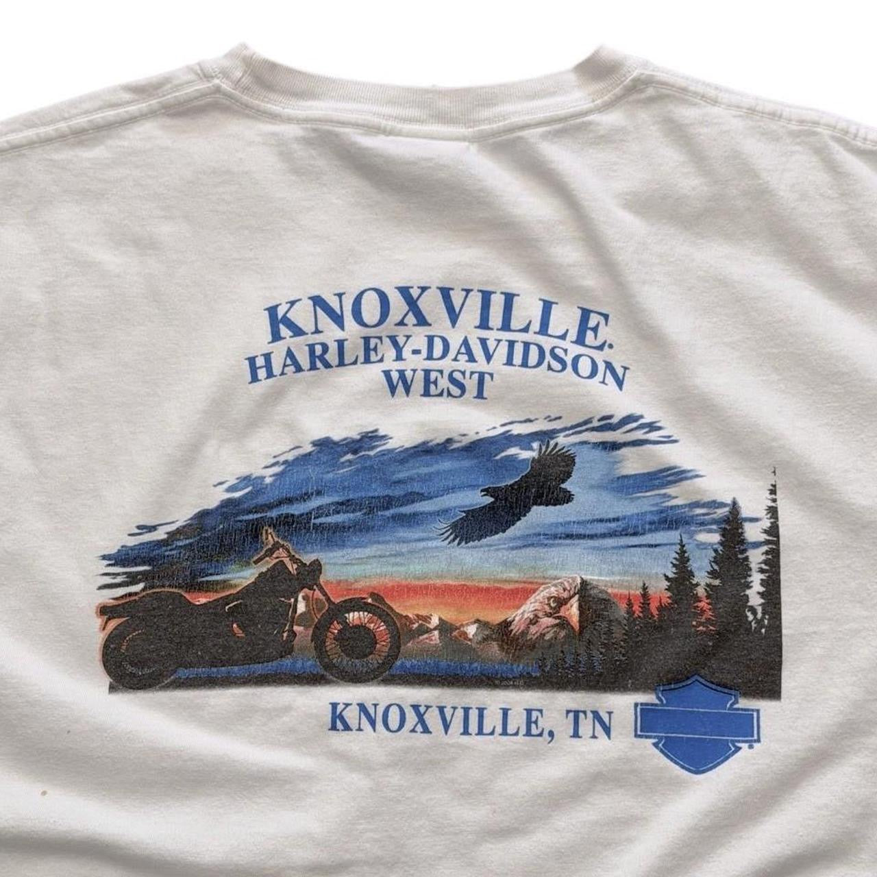 Y2K Harley Davidson Knoxville USA Motorcycle Biker Eagle Graphic T-Shirt