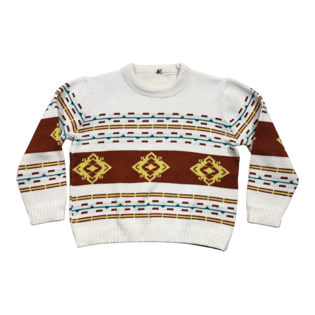 80s Acrylyic Knit Pattern Sweater
