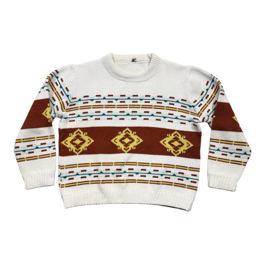80s Acrylyic Knit Pattern Sweater