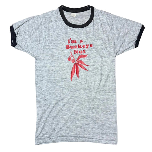 Vintage 70s Ohio State Buckeyes NCAA Football Sports Ringer T-shirt